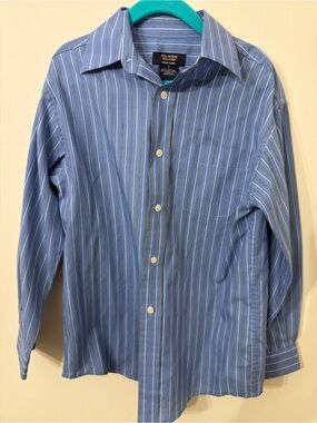 Class Club Blue and White Striped Button-Down Shirt